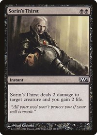 Sorin's Thirst, Magic 2012 (M12)