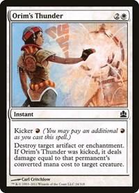 Orim's Thunder, Commander