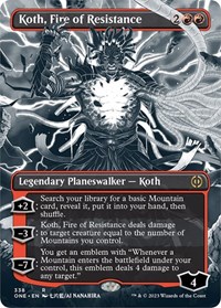 Koth, Fire of Resistance (Borderless), Phyrexia: All Will Be One