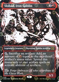 Slobad, Iron Goblin (Showcase) (Step-and-Compleat Foil), Phyrexia: All Will Be One