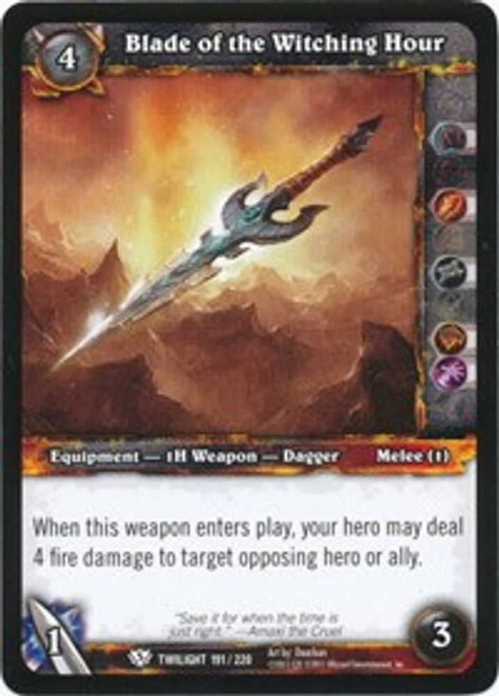 Blade of the Witching Hour, Standard, front