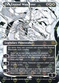 The Eternal Wanderer (Borderless) (Step-and-Compleat Foil), Phyrexia: All Will Be One