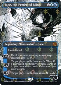 Jace, the Perfected Mind (Borderless) (Step-and-Compleat Foil), Phyrexia: All Will Be One