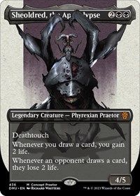Sheoldred, the Apocalypse (Concept Praetor) (Step-And-Compleat Foil), Phyrexia: All Will Be One