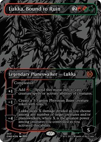 Lukka, Bound to Ruin (Oil Slick Raised Foil), Phyrexia: All Will Be One