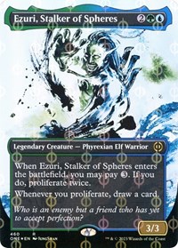 Ezuri, Stalker of Spheres (Showcase) (Step-and-Compleat Foil), Phyrexia: All Will Be One