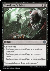 Sheoldred's Edict, Phyrexia: All Will Be One