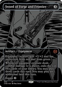 Sword of Forge and Frontier (Oil Slick Raised Foil), Phyrexia: All Will Be One