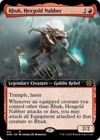 Rhuk, Hexgold Nabber (Extended Art), Phyrexia: All Will Be One
