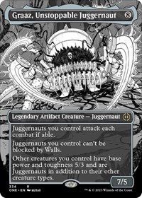 Graaz, Unstoppable Juggernaut (Borderless), Phyrexia: All Will Be One