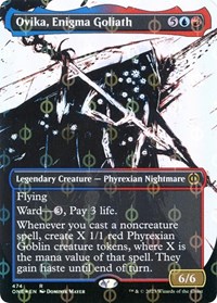 Ovika, Enigma Goliath (Showcase) (Step-and-Compleat Foil), Phyrexia: All Will Be One