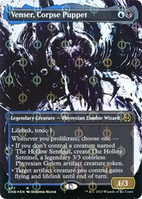 Venser, Corpse Puppet (Showcase) (Step-and-Compleat Foil), Phyrexia: All Will Be One