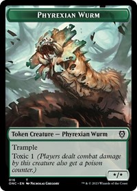 Phyrexian Wurm // Phyrexian Horror Double-Sided Token, Commander: Phyrexia: All Will Be One