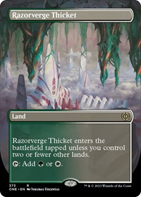 Razorverge Thicket (Borderless), Phyrexia: All Will Be One