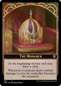 The Monarch // Golem Double-Sided Token, Commander: Phyrexia: All Will Be One