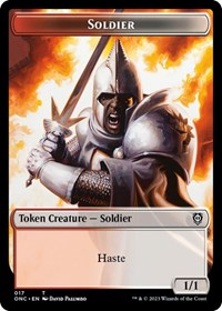 Soldier (017) // Eldrazi Double-Sided Token, Commander: Phyrexia: All Will Be One