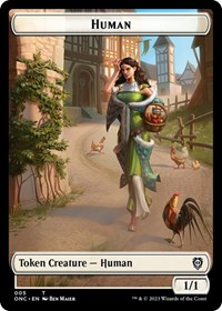 Human // Spirit Double-Sided Token, Commander: Phyrexia: All Will Be One