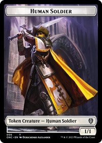 Human Soldier // Elephant Double-Sided Token, Commander: Phyrexia: All Will Be One