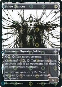 Sinew Dancer (Showcase) (Step-and-Compleat Foil), Phyrexia: All Will Be One