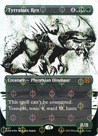 Tyrranax Rex (Showcase) (Step-and-Compleat Foil), Phyrexia: All Will Be One