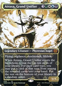 Atraxa, Grand Unifier (Showcase) (Step-and-Compleat Foil), Phyrexia: All Will Be One