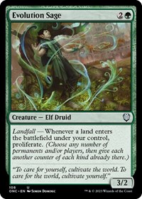 Evolution Sage, Commander: Phyrexia: All Will Be One