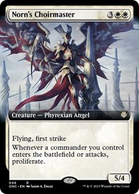 Norn's Choirmaster (Extended Art), Commander: Phyrexia: All Will Be One