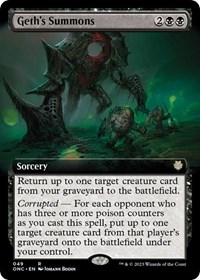 Geth's Summons (Extended Art), Commander: Phyrexia: All Will Be One