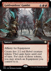 Goldwardens' Gambit (Extended Art), Commander: Phyrexia: All Will Be One
