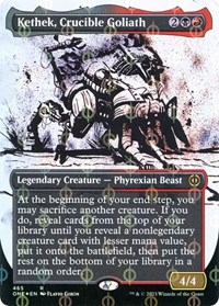 Kethek, Crucible Goliath (Showcase) (Step-and-Compleat Foil), Phyrexia: All Will Be One