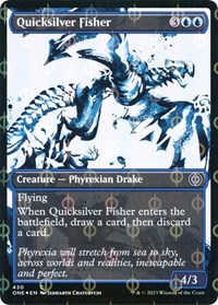 Quicksilver Fisher (Showcase) (Step-and-Compleat Foil), Phyrexia: All Will Be One