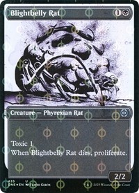 Blightbelly Rat (Showcase) (Step-and-Compleat Foil), Phyrexia: All Will Be One