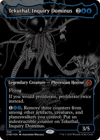 Tekuthal, Inquiry Dominus (Oil Slick Raised Foil), Phyrexia: All Will Be One