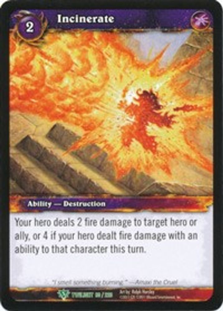 Incinerate, Standard, front