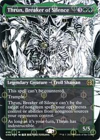Thrun, Breaker of Silence (Borderless) (Step-and-Compleat Foil), Phyrexia: All Will Be One