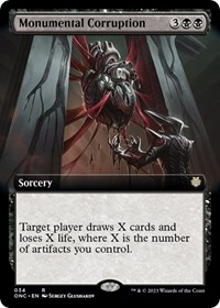 Monumental Corruption (Extended Art), Commander: Phyrexia: All Will Be One