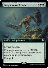 Tangleweave Armor (Extended Art), Commander: Phyrexia: All Will Be One