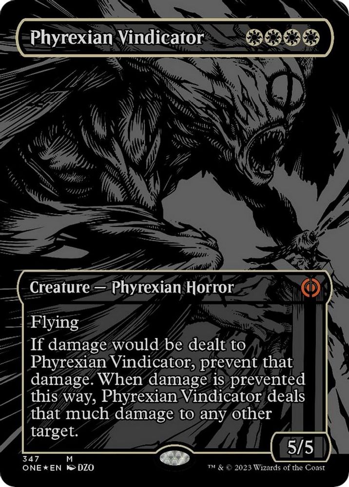 Phyrexian Vindicator Oil Slick Raised Foil