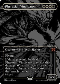 Phyrexian Vindicator (Oil Slick Raised Foil), Phyrexia: All Will Be One