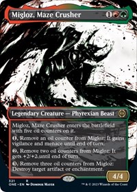 Migloz, Maze Crusher (Showcase), Phyrexia: All Will Be One