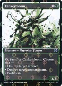 Cankerbloom (Showcase) (Step-and-Compleat Foil), Phyrexia: All Will Be One