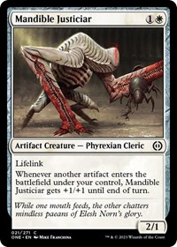 Mandible Justiciar, Phyrexia: All Will Be One
