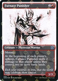 Furnace Punisher (Showcase) (Step-and-Compleat Foil), Phyrexia: All Will Be One