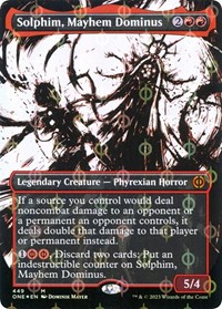 Solphim, Mayhem Dominus (Showcase) (Step-and-Compleat Foil), Phyrexia: All Will Be One