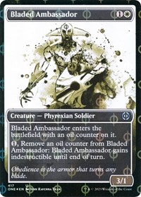 Bladed Ambassador (Showcase) (Step-and-Compleat Foil), Phyrexia: All Will Be One