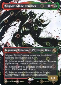 Migloz, Maze Crusher (Showcase) (Step-and-Compleat Foil), Phyrexia: All Will Be One