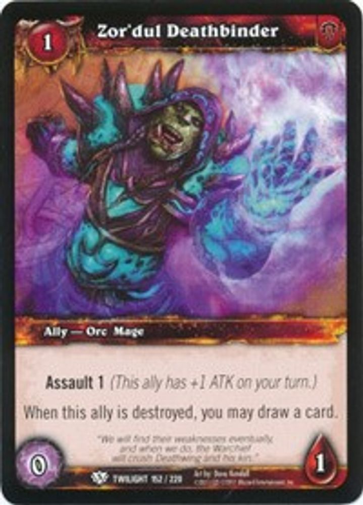 Zor'dul Deathbinder, Standard, front