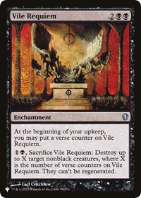 Vile Requiem (C13), The List Reprints