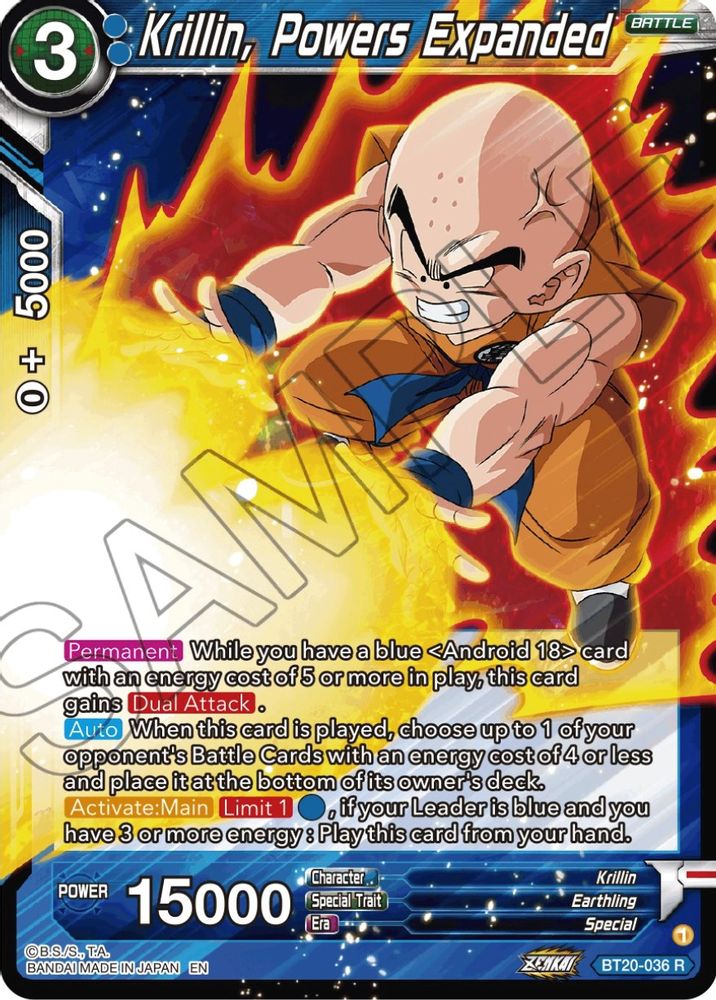 Krillin, Powers Expanded, Standard, front