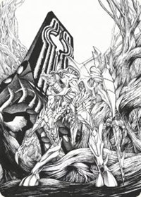 Lukka, Bound to Ruin Art Card, Art Series: Phyrexia: All Will Be One